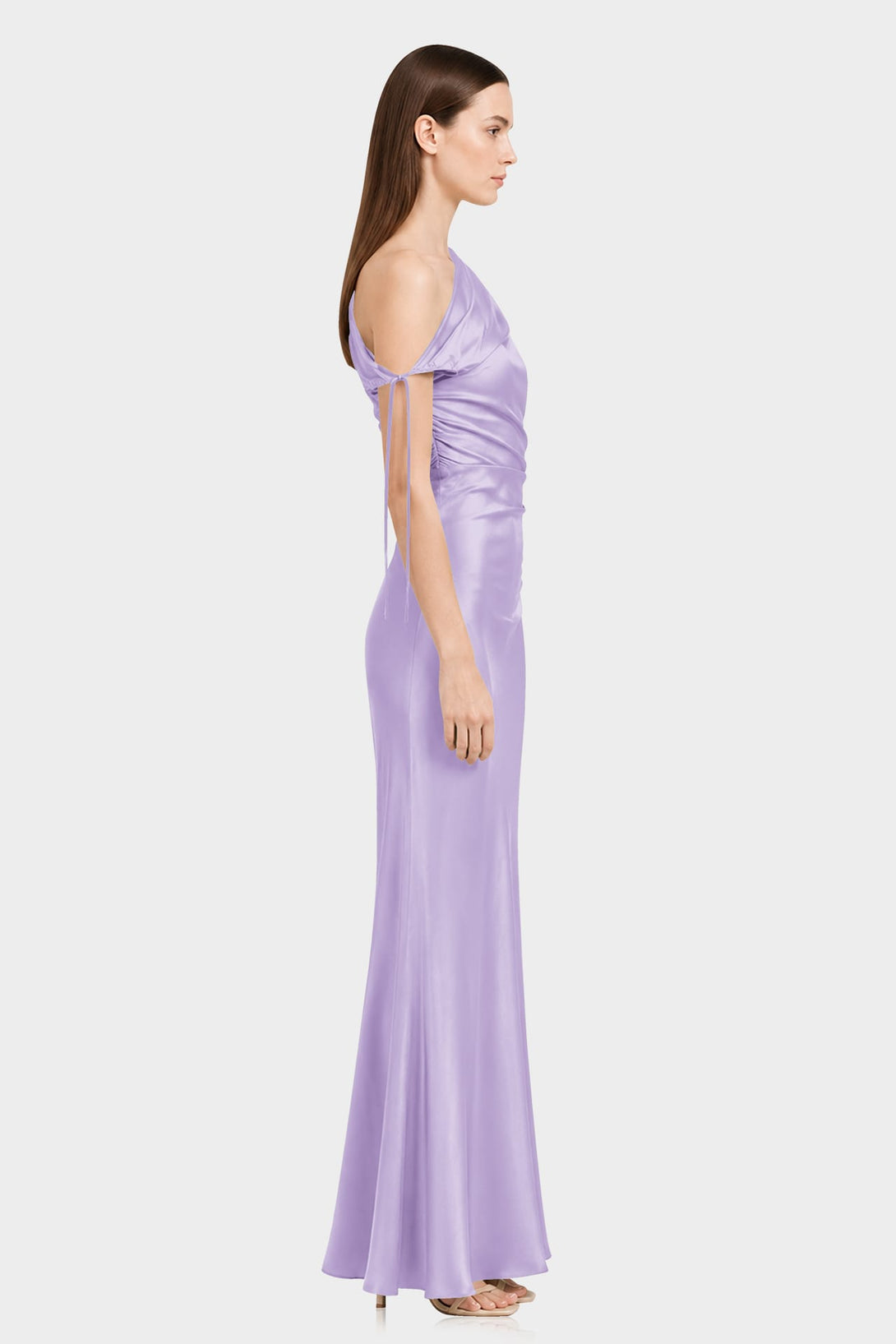 lavender bridesmaid dresses S Gathered Stretch Satin Maxi Dress Size:Girls 12/14 Hand Wash Do Not Bill Clinton in Blue bogodress2550