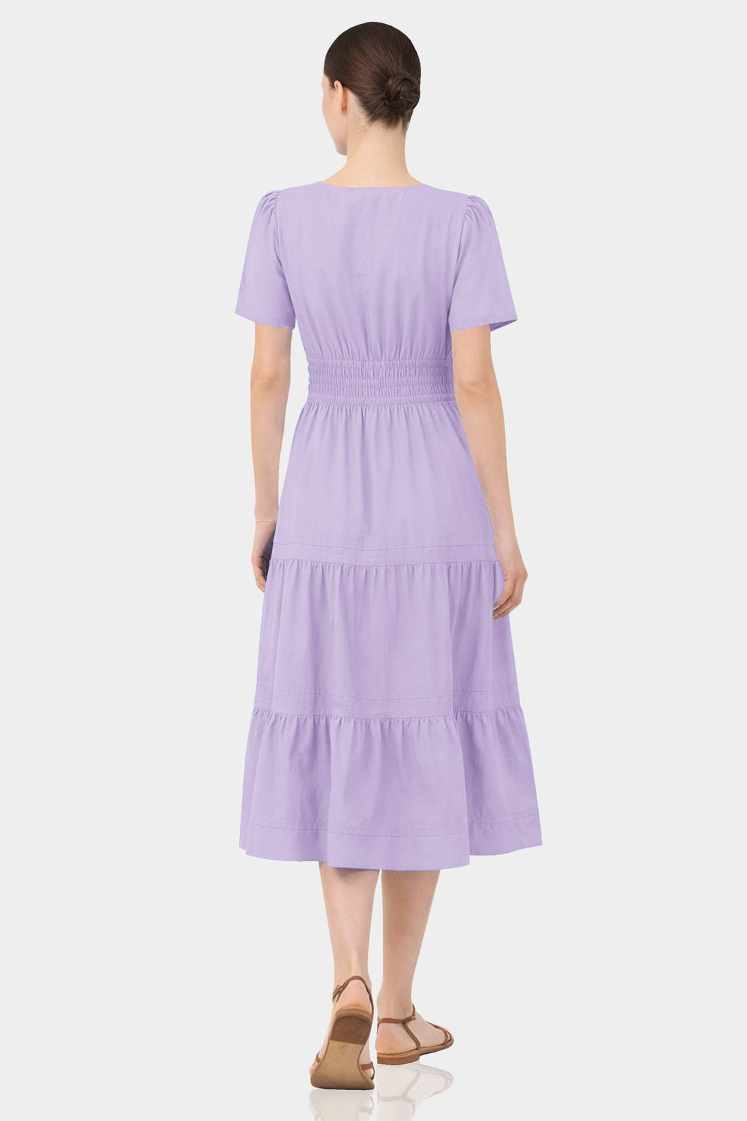 purple garden party dress Lilac Midi Dress