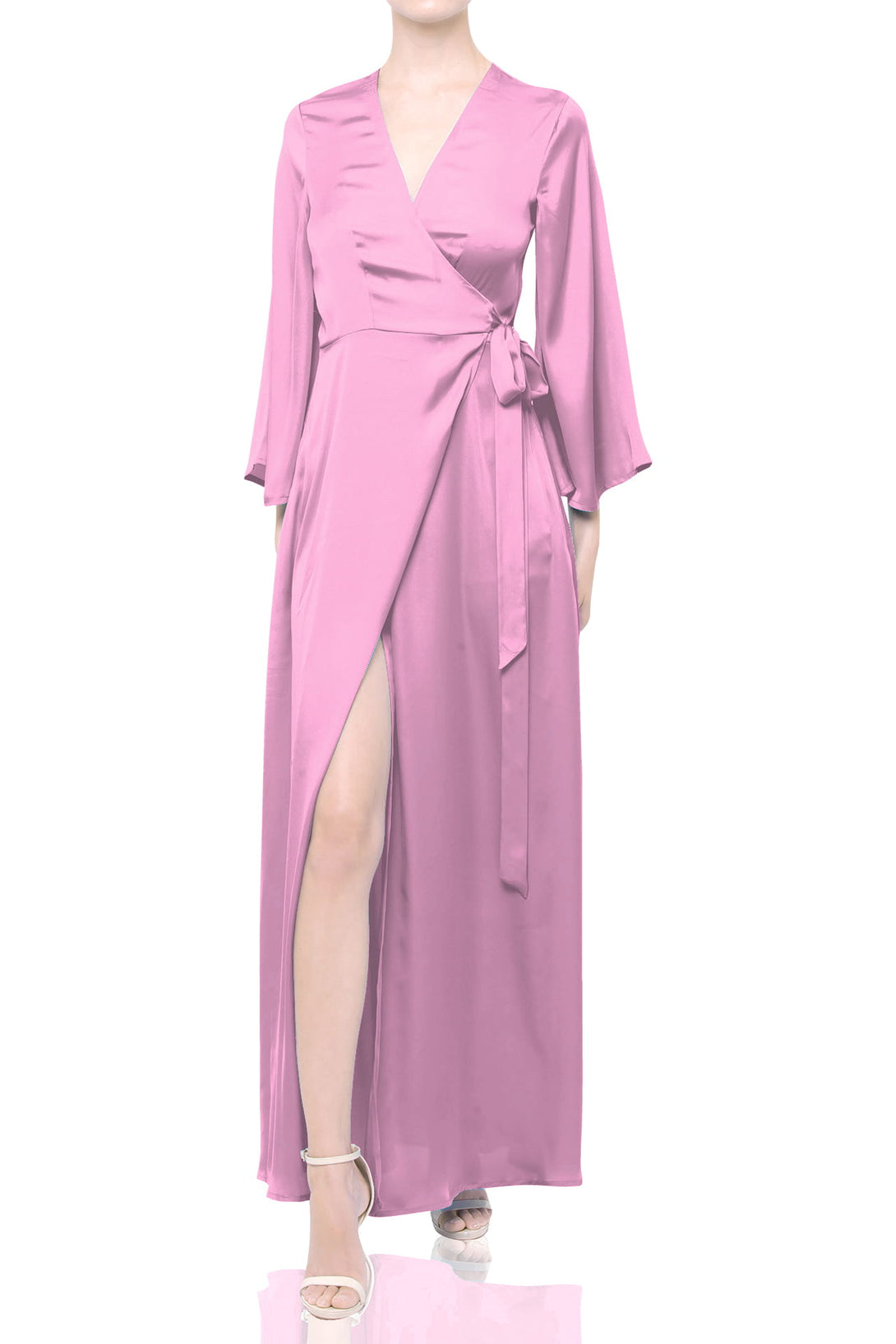 XL Light Pink Solid Wrap Dress XL Light Pink Solid Wrap Dress