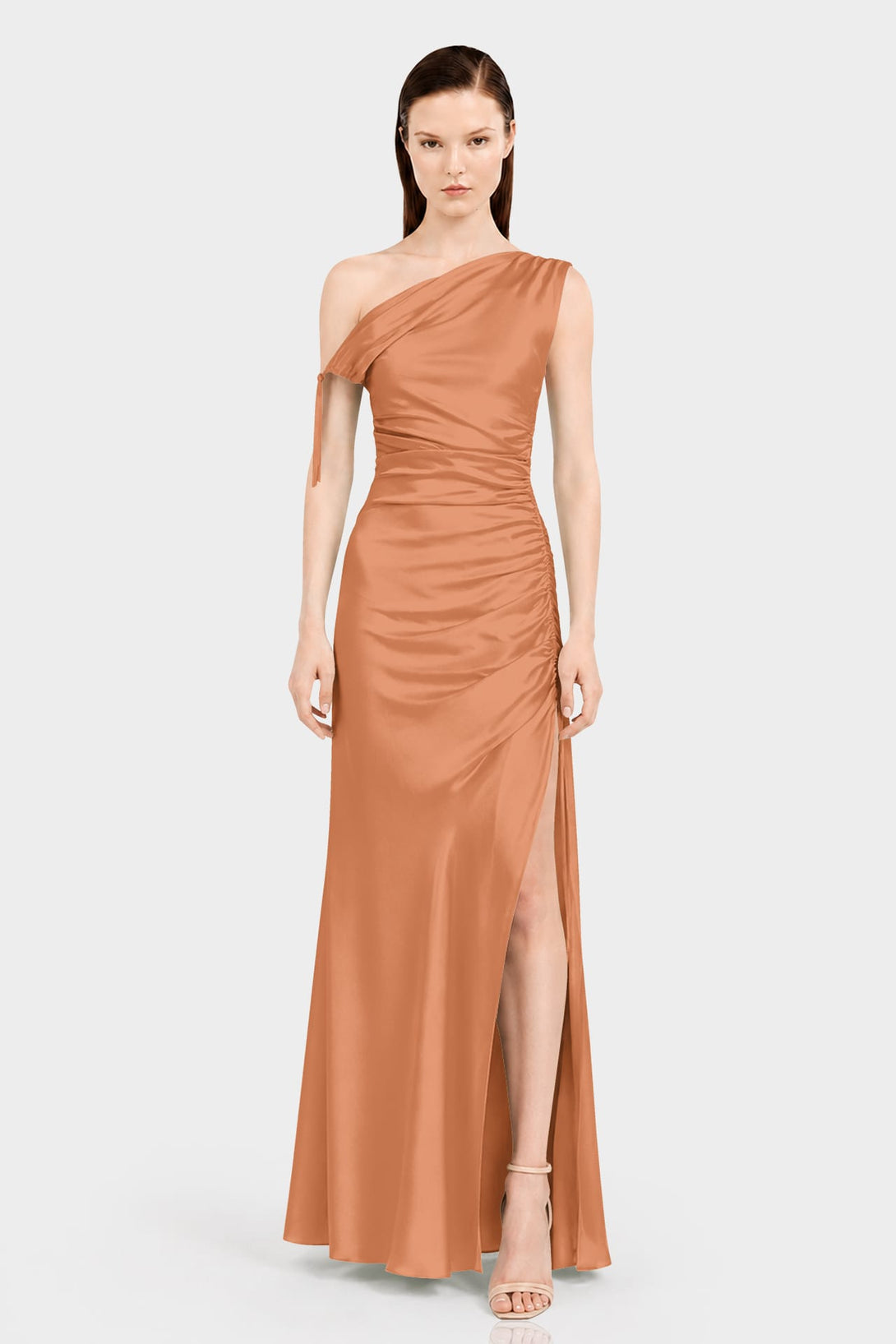 gathered satin maxi dress Glitz Gathering Halter Satin Maxi Dress Gold
