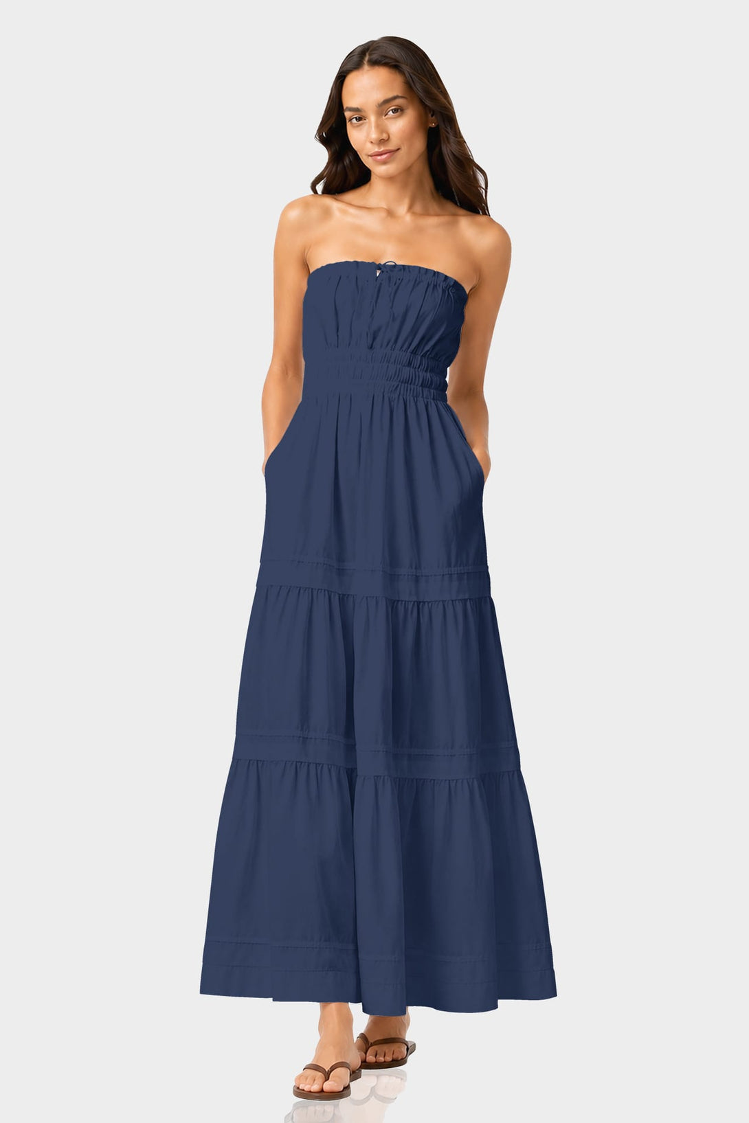 strapless maxi dress cotton S Luxury – Resort & Beach Vacation Dress Hand wash cold Origin Primary color:Custom color Strapless satin dress 45+ Best Work Dresses,