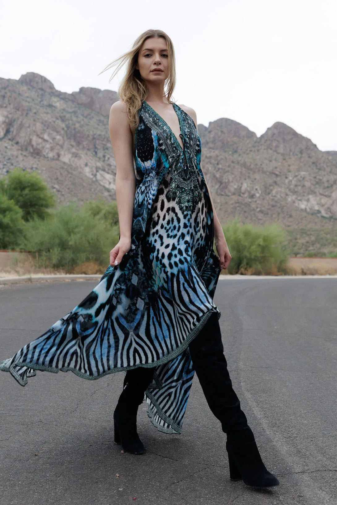 Animal Print Maxi Dress | Beach Maxi Dress
