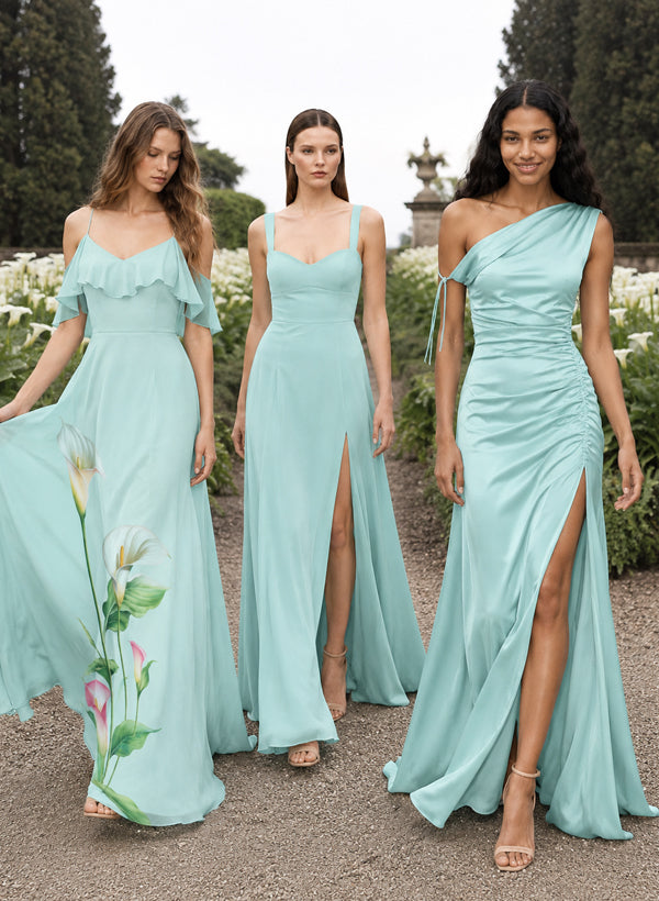 Aqua Green bridesmaid dresses