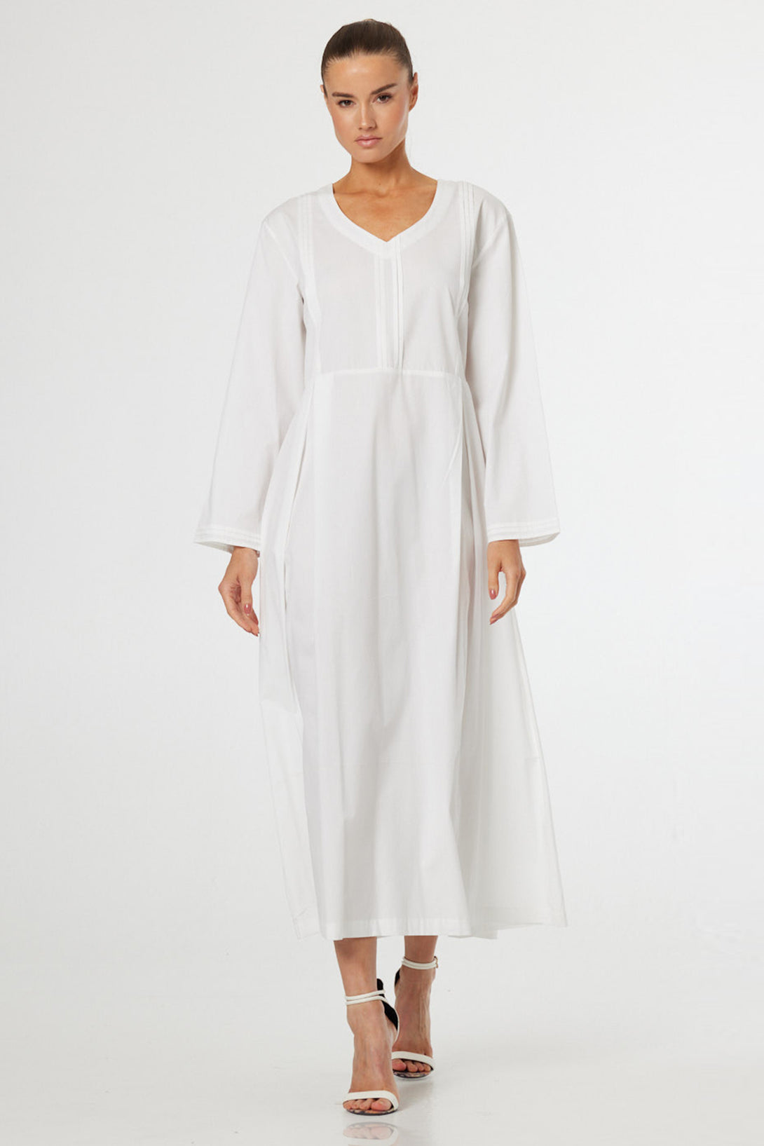 Luxury White Maxi Kaftan Dress for Women – Shahida Parides