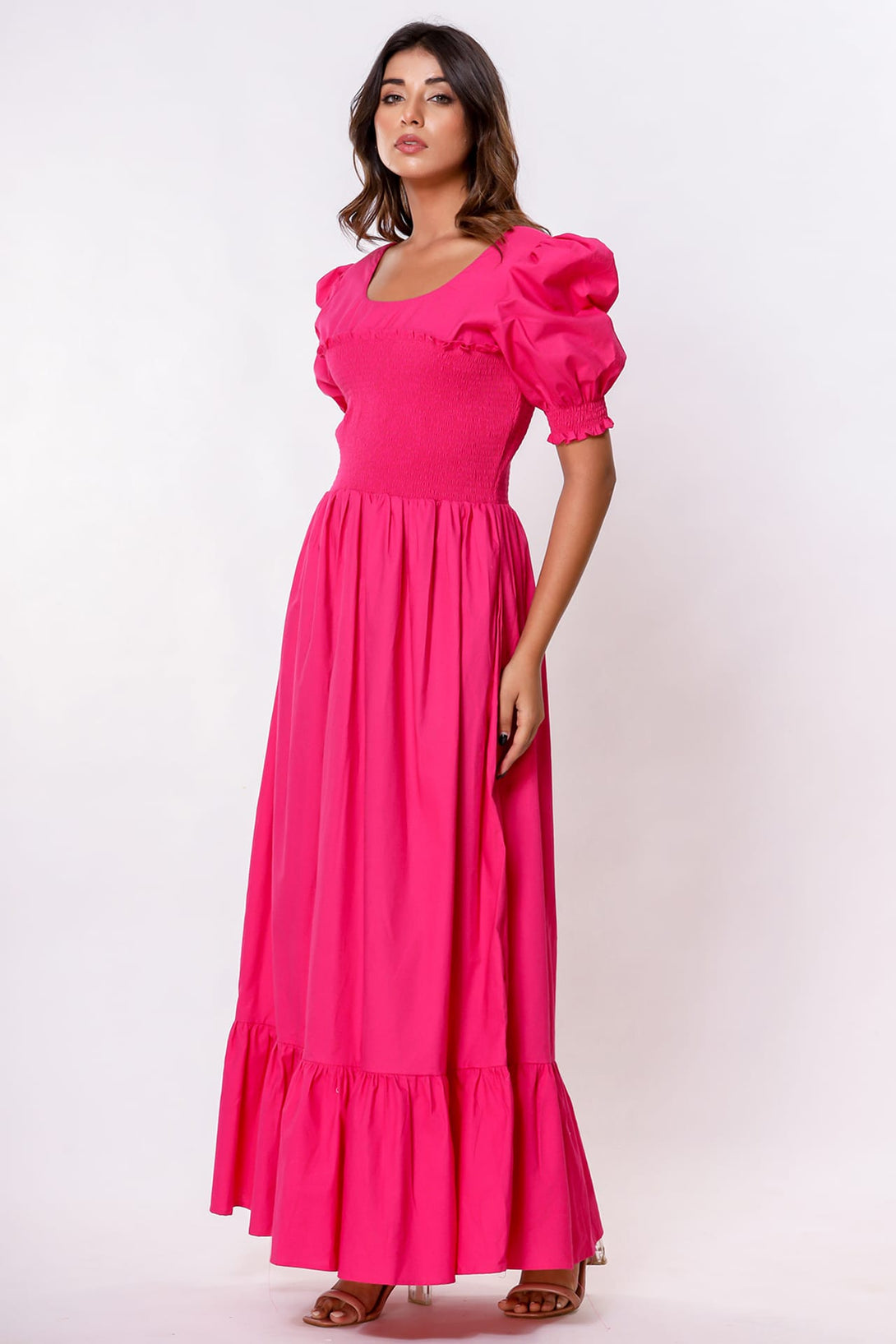 ruffle dress maxi luxury Luxury 3D Flower Ruffle Maxi Dress Violet Aurora