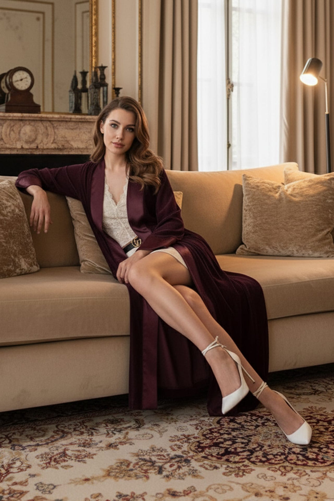 Shahida, Stylish velvet longline jacket for casual wear, Shahida,