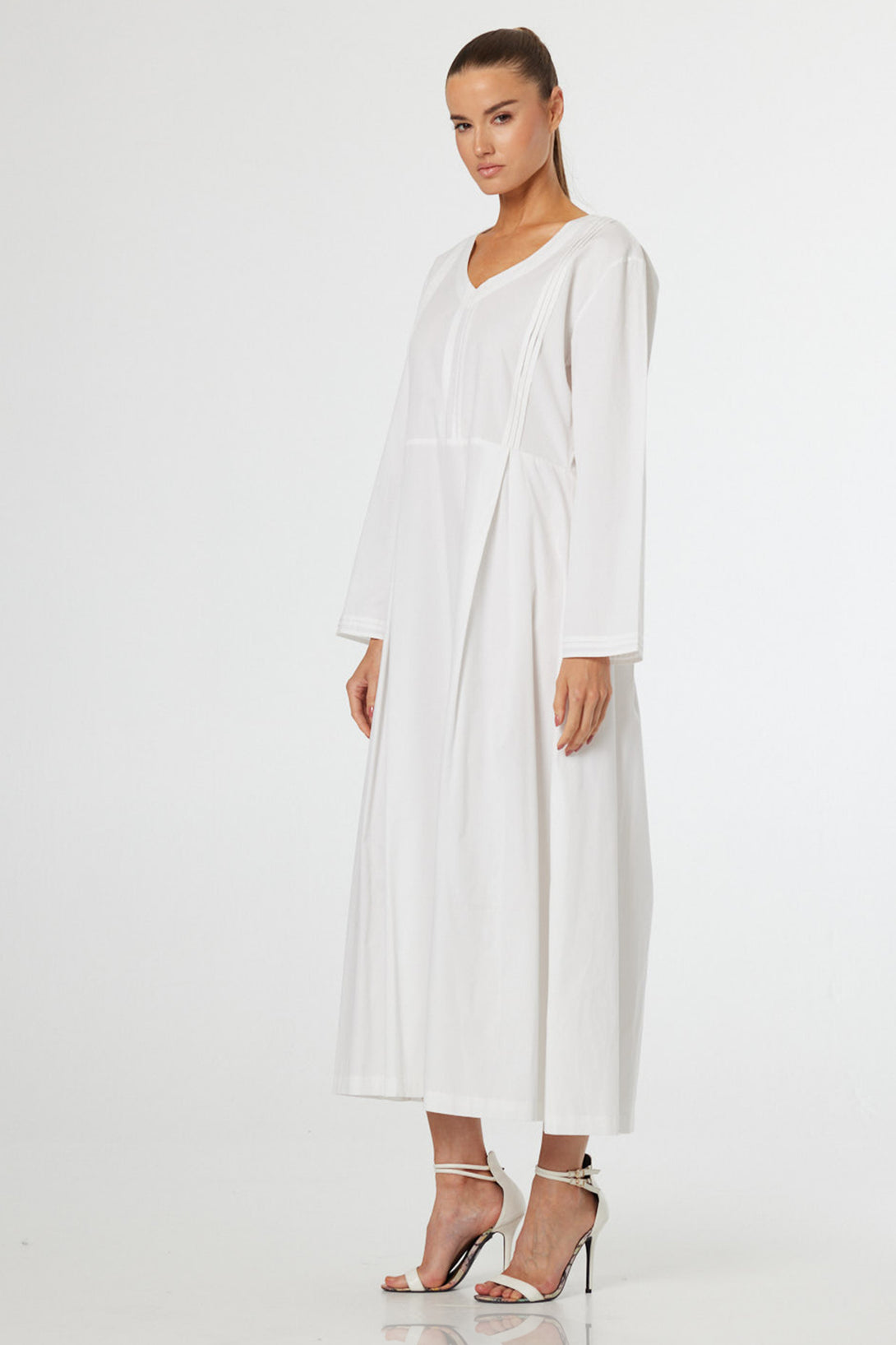 Luxury White Maxi Kaftan Dress for Women – Shahida Parides