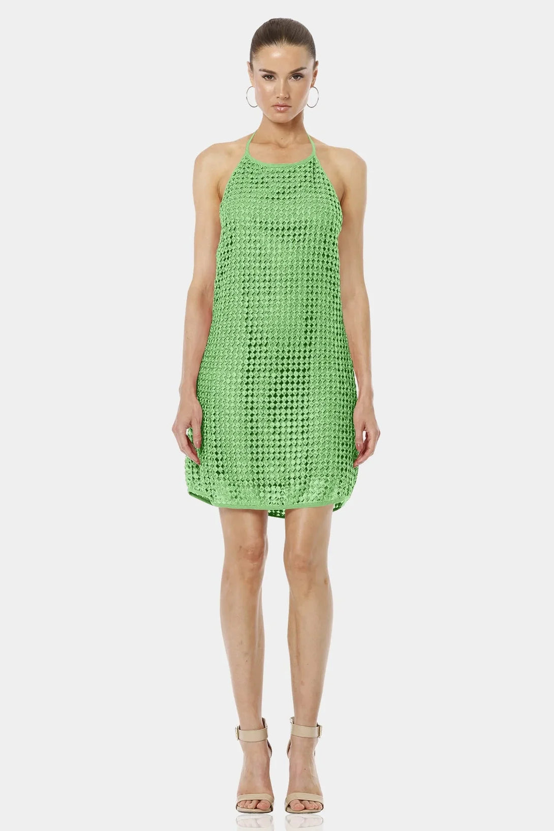 Mint Green Mini Dress | Mini Sequin Dress | Halter Neck Dress | Qishma Small Mint Green Mini Dress | Mini Sequin Dress | Halter Neck Dress | Qishma Small