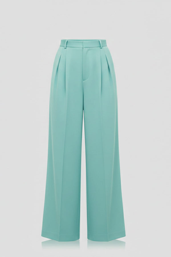 S Mint Green High Waisted Satin Day Wear Pants Lightweight Satin Trousers S Mint Green High Waisted Satin Day Wear Pants Lightweight Satin Trousers