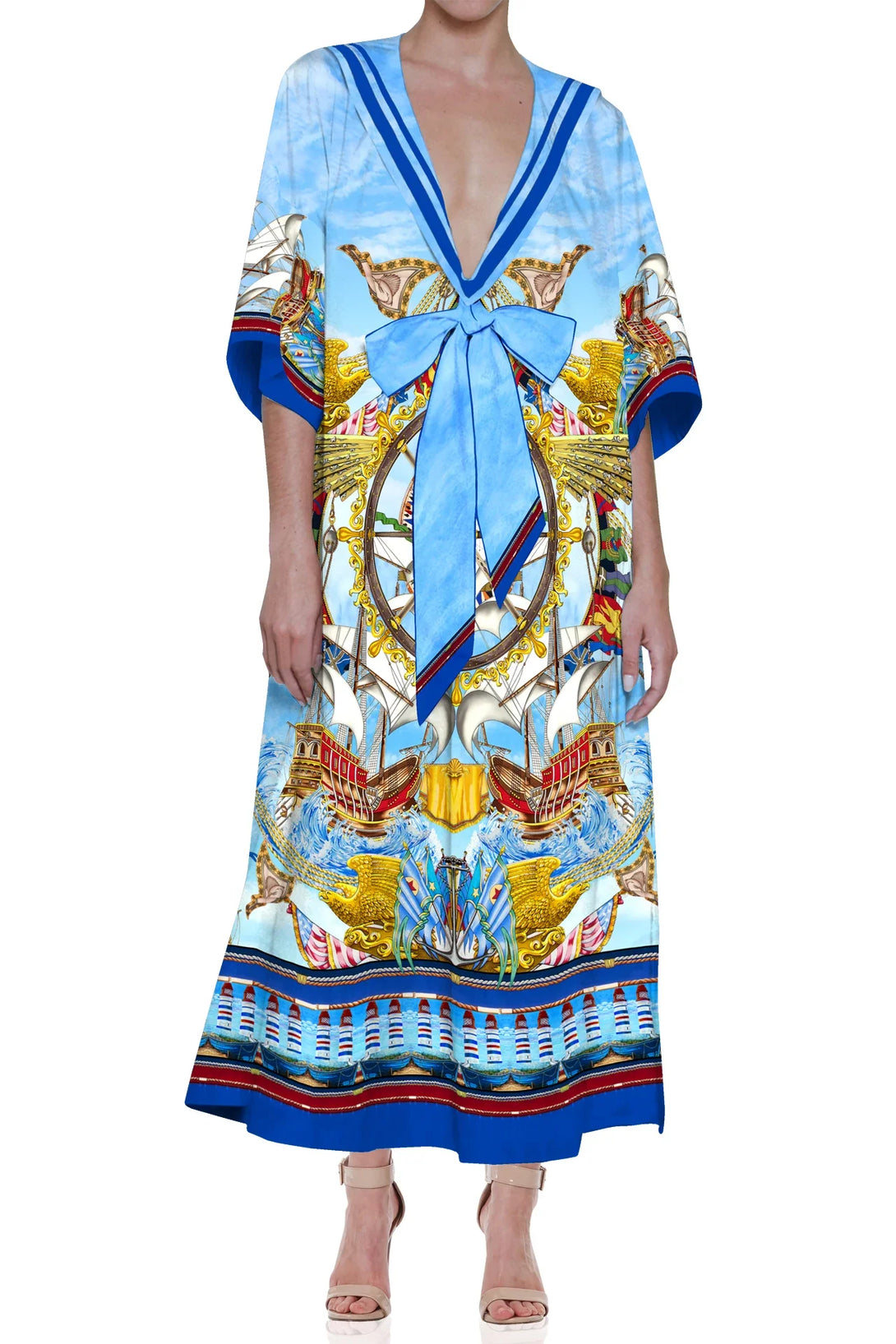 Blue Maxi Dress | Long Dress With Sleeves | Shahida Parides Extra Large Blue Maxi Dress | Long Dress With Sleeves | Shahida Parides Extra Large