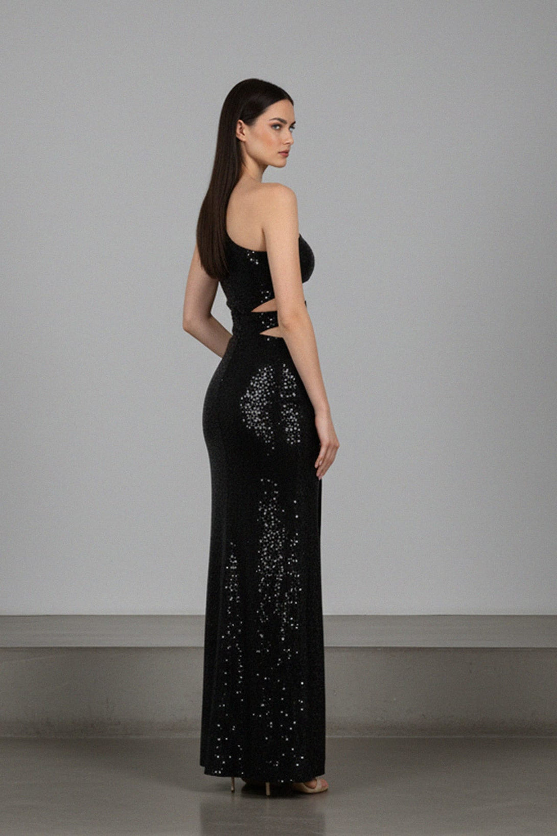 Luxury One Shoulder Sequin Dress for Prom, Shahida,