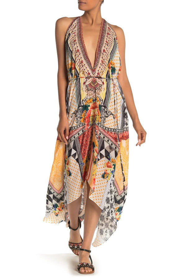 orange prom dress, long satin dress, Shahida Parides, plus size maxi dresses, flowy maxi dress,