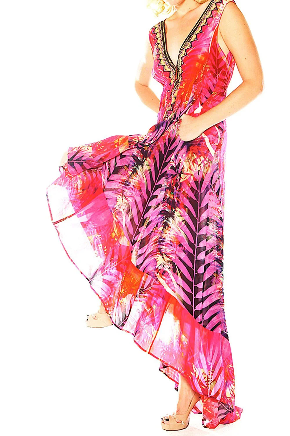 As Seen On Kyle Richards High Low Maxi Dress | Women's High Low Gowns Small - Medium As Seen On Kyle Richards High Low Maxi Dress | Women's High Low Gowns Small - Medium