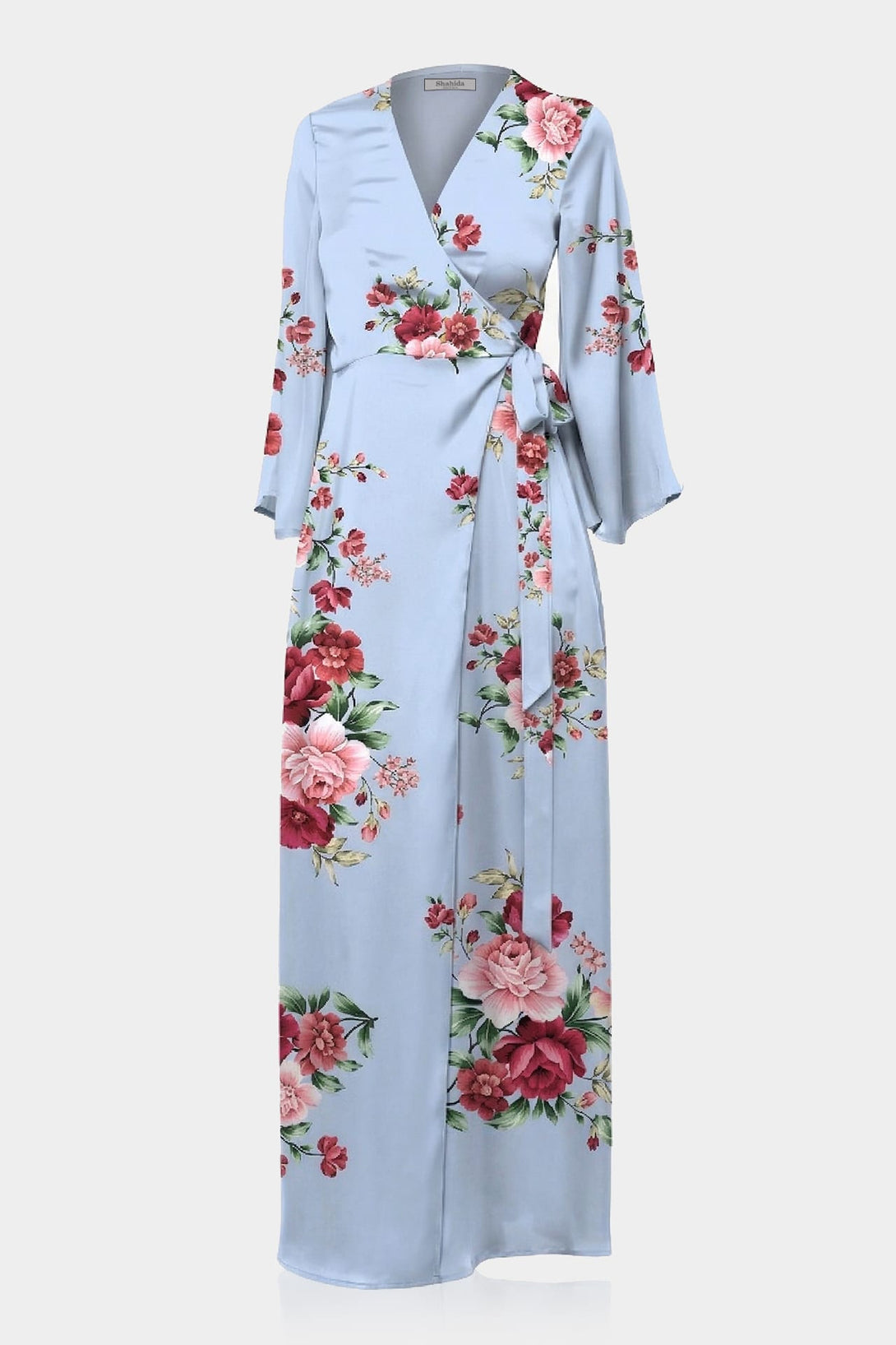 amazon powder blue dresses Ruffle Maxi Dress in Powder Blue