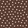 Brown Polka Dot Deep-V Flutter-Sleeve Satin A-Line Wedding Guest Dress