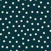 Teal Green Polka Dot Deep-V Flutter-Sleeve Satin A-Line Wedding Guest Dress