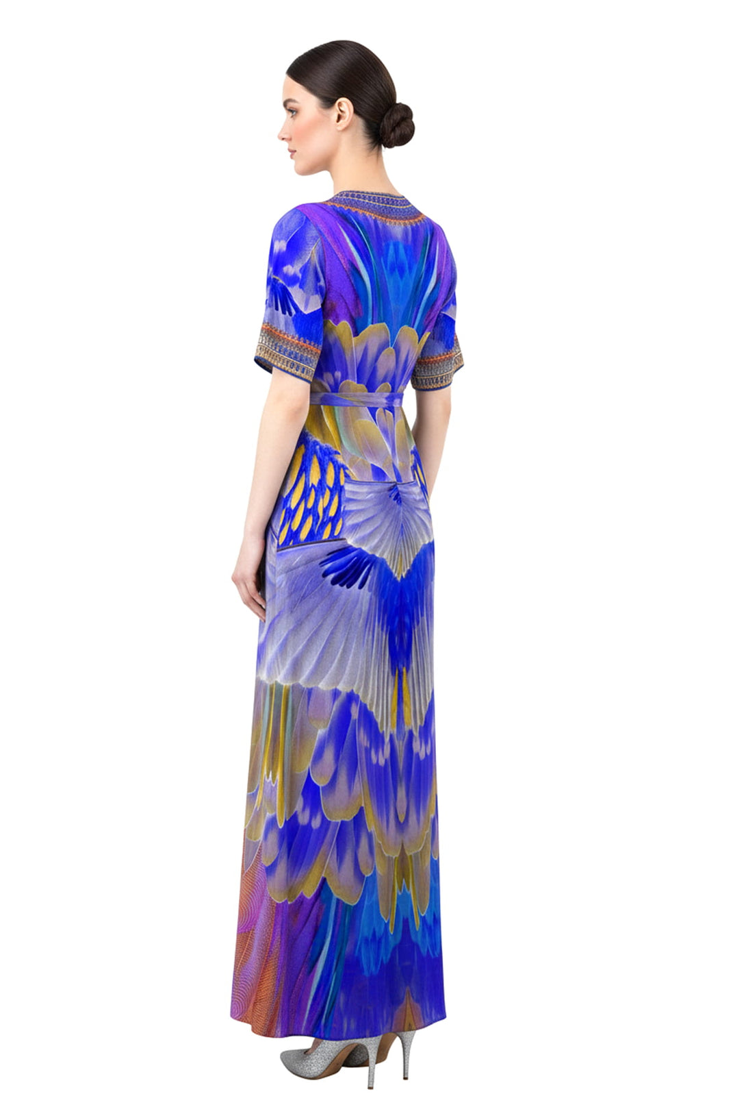 yellow dress with purple flowers Citrus Bloom Purple Sequin Tulle Birthday Dress main image 1
