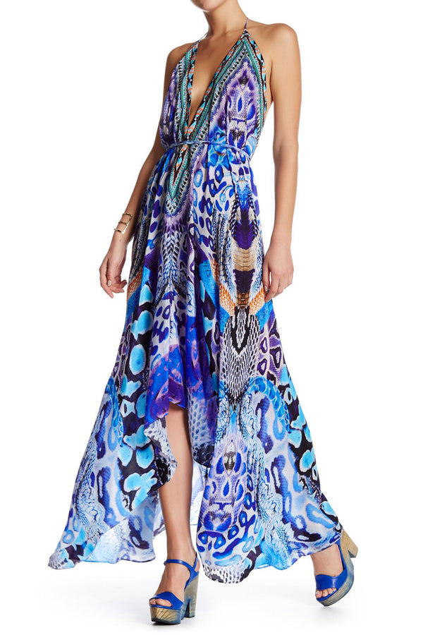Python Print Maxi Dress for Women