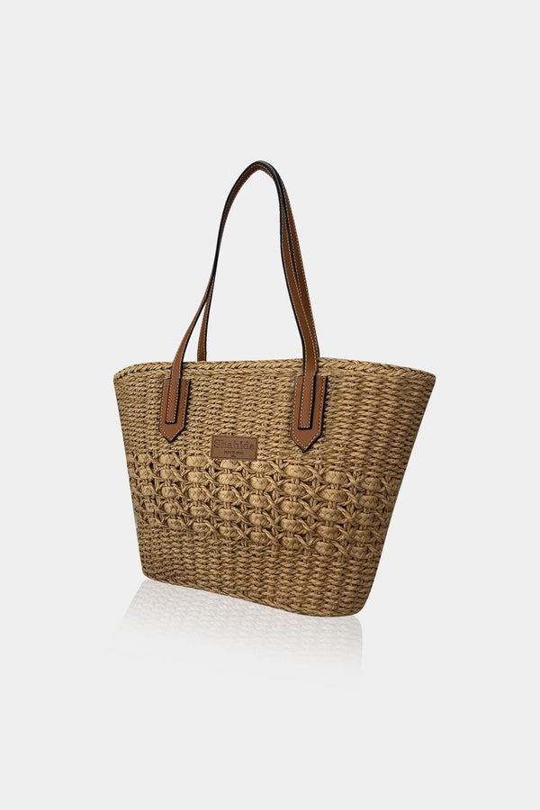 Luxurious Tote Bag With Brown Handles