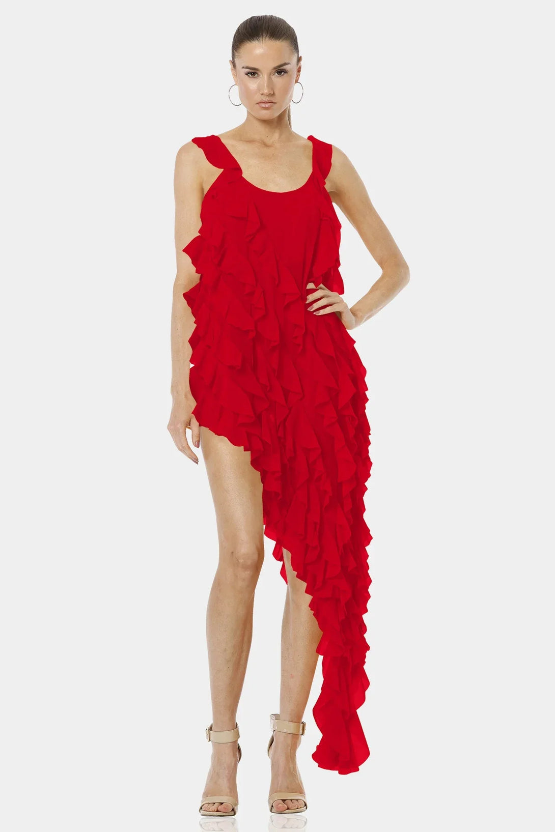 Red Dresses For Women | Midi Short Dress | Shahida Parides Red Dresses For Women | Midi Short Dress | Shahida Parides