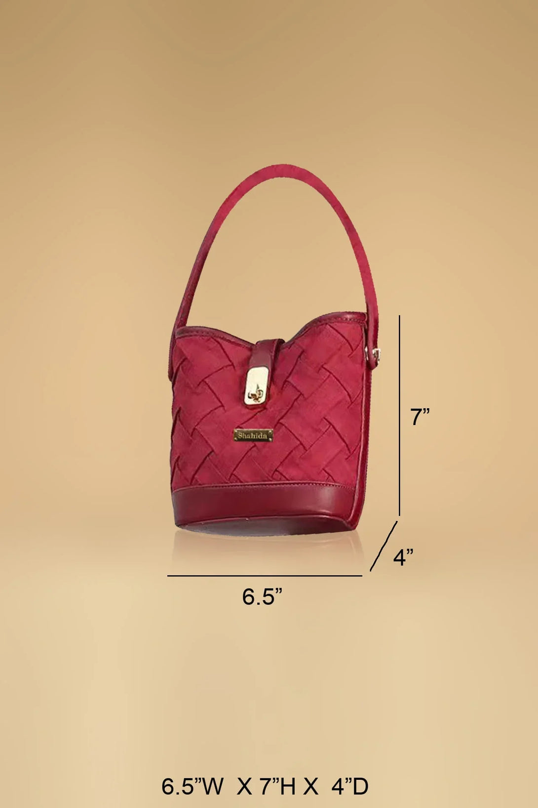 Red Weave Elegant Designer Handbag