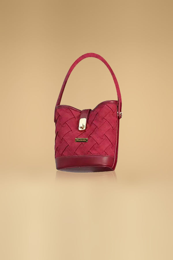 Red Weave Elegant Designer Handbag