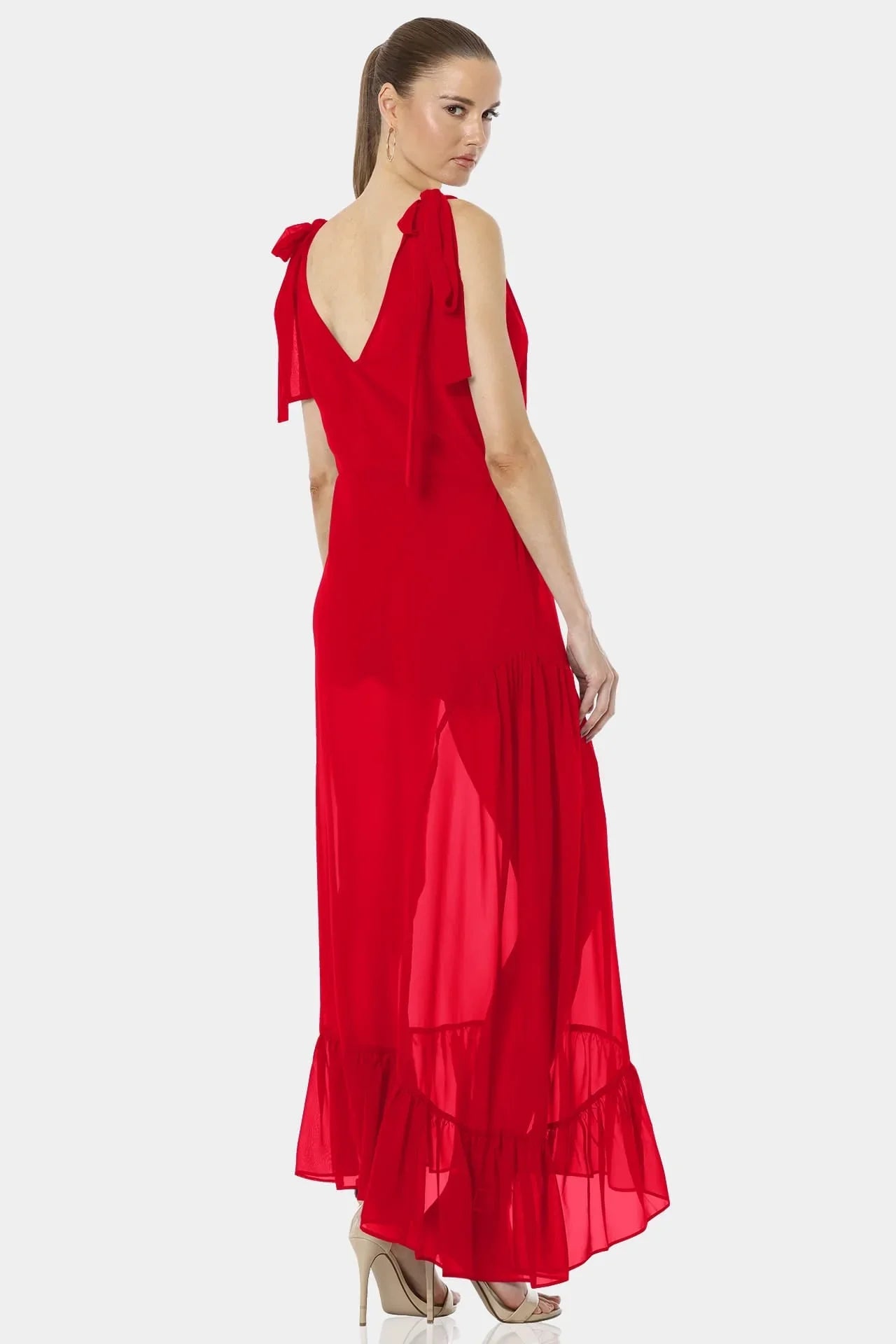 see through dresses for women Hnewly Elegant Lace Strapless Sexy See-through Dress Bandage Irregular hnewly Discover a stunning collection of formal sleeveless maxi dresses for women Sheer Maxi Dress | Red