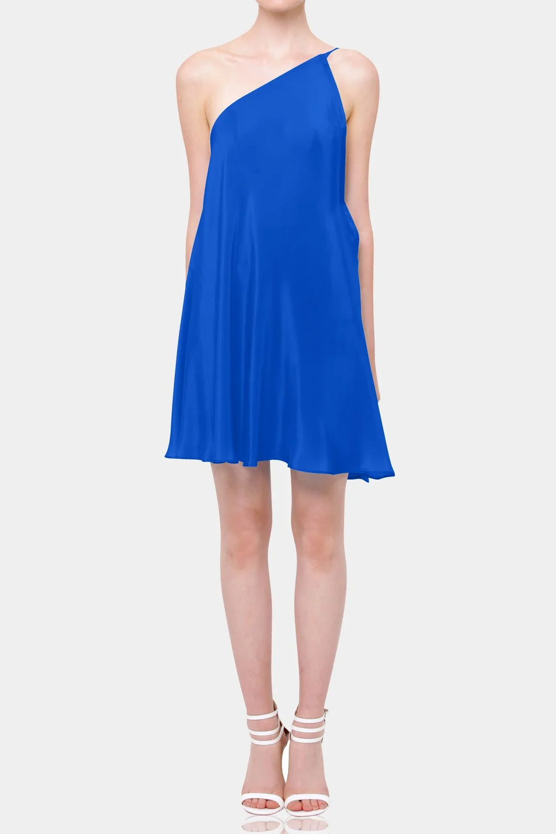 satin handkerchief mini dress Avec Les Filles Floral Satin Scarf Tie Mini Dress