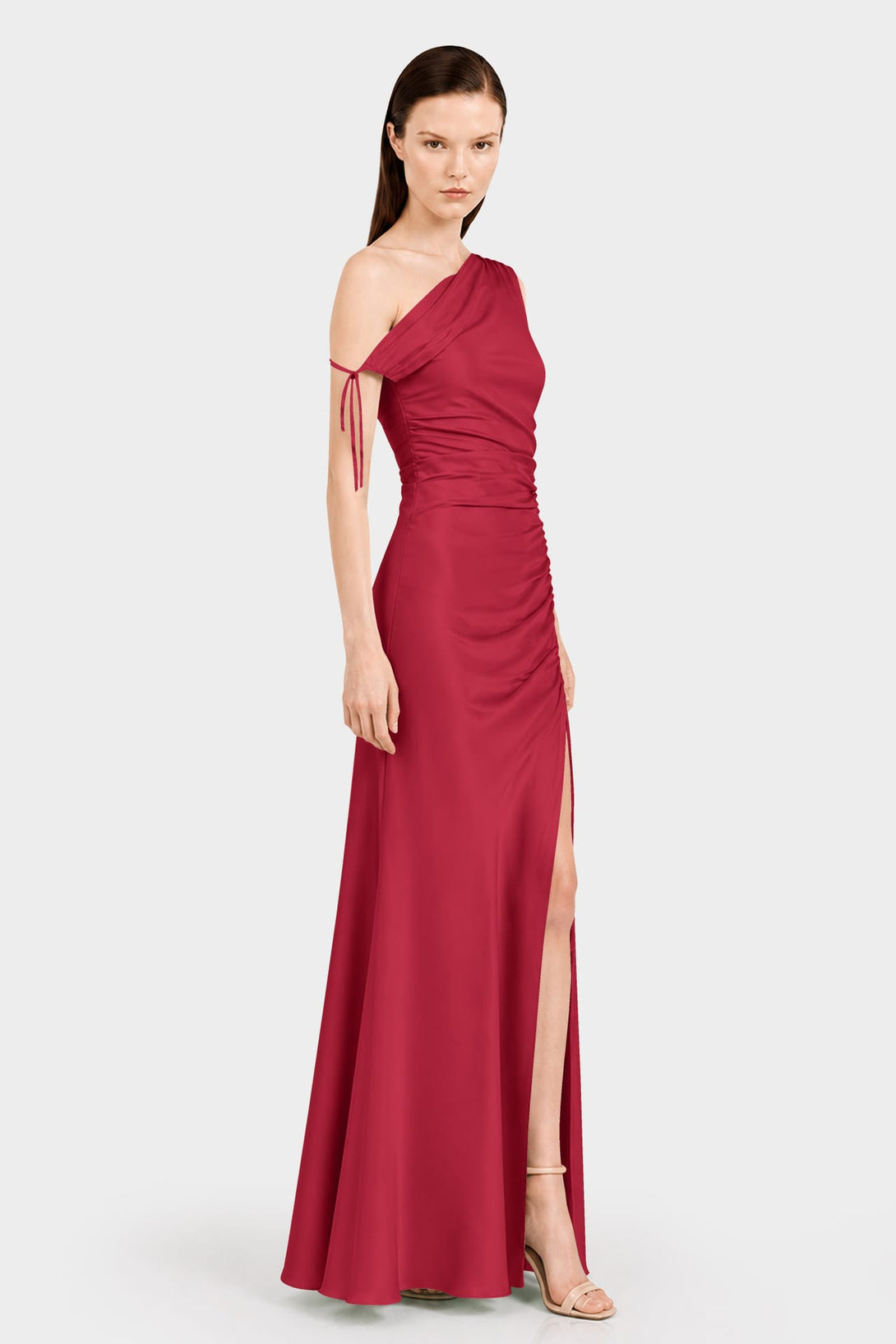 ruby wedding guest dress Red One Shoulder Stretch Satin Party – Shahida Parides V-neck Long Black Lace Style:Request Changes The RUBY midi silhouette bb-oz-diaries