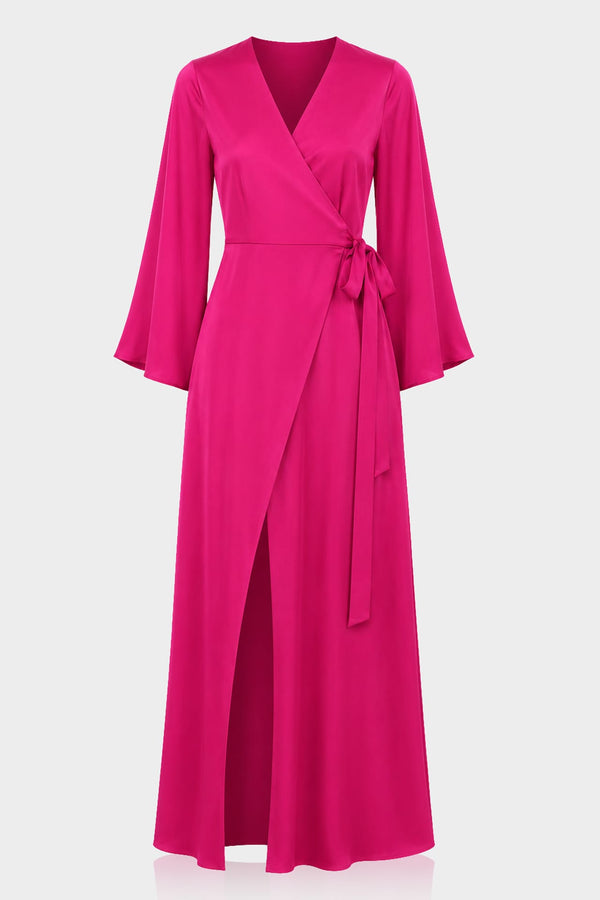 pink wrap dress maxi S Hot Striped – Summer Bridesmaid & Wedding Party Dress 030925 back split Mermaid Burgundy Sequin Dresses Length:Long (34.5 Inches)
