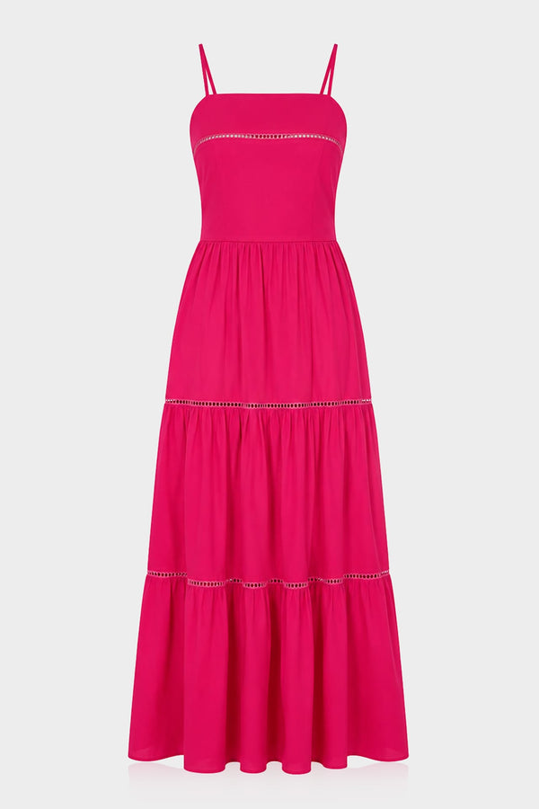 ladies cotton maxi dresses S Luxury Fuchsia Pink Sleeveless Tiered Dress for Women – Resort Evening Wear Style:Pocket depending on the occasion Girls 4 Little Girl Wering Blue