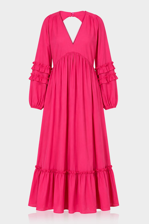 Fuchsia Beach Maxi Dress