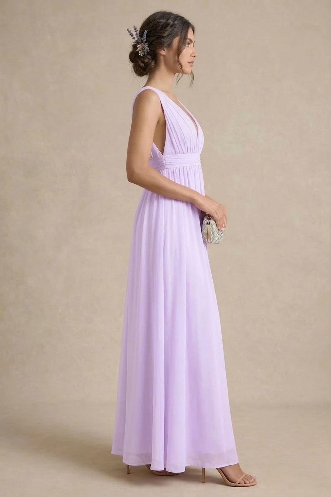 david's bridal lilac bridesmaid dress V-Neck Elegant Maxi Size:10.0W Dark Blue Sequins Long Curvy Lingerie May 2022 APCF 25% Off Sale