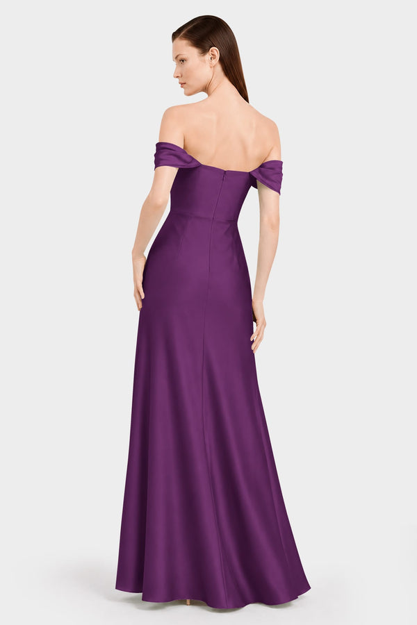 satin multiway bridesmaid dress Dusty Blue Multiway Bridesmaid Dress Removable Spaghetti Straps Sweetheart Ruched Sheath Stretch Satin Bridesmaid Dress With Slit