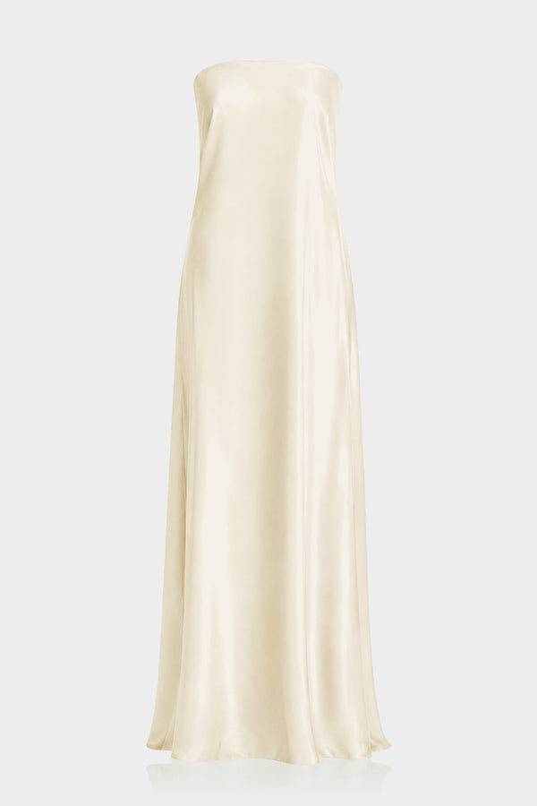 ivory dress for bridal shower Satin casual bridal shower outfit for bride