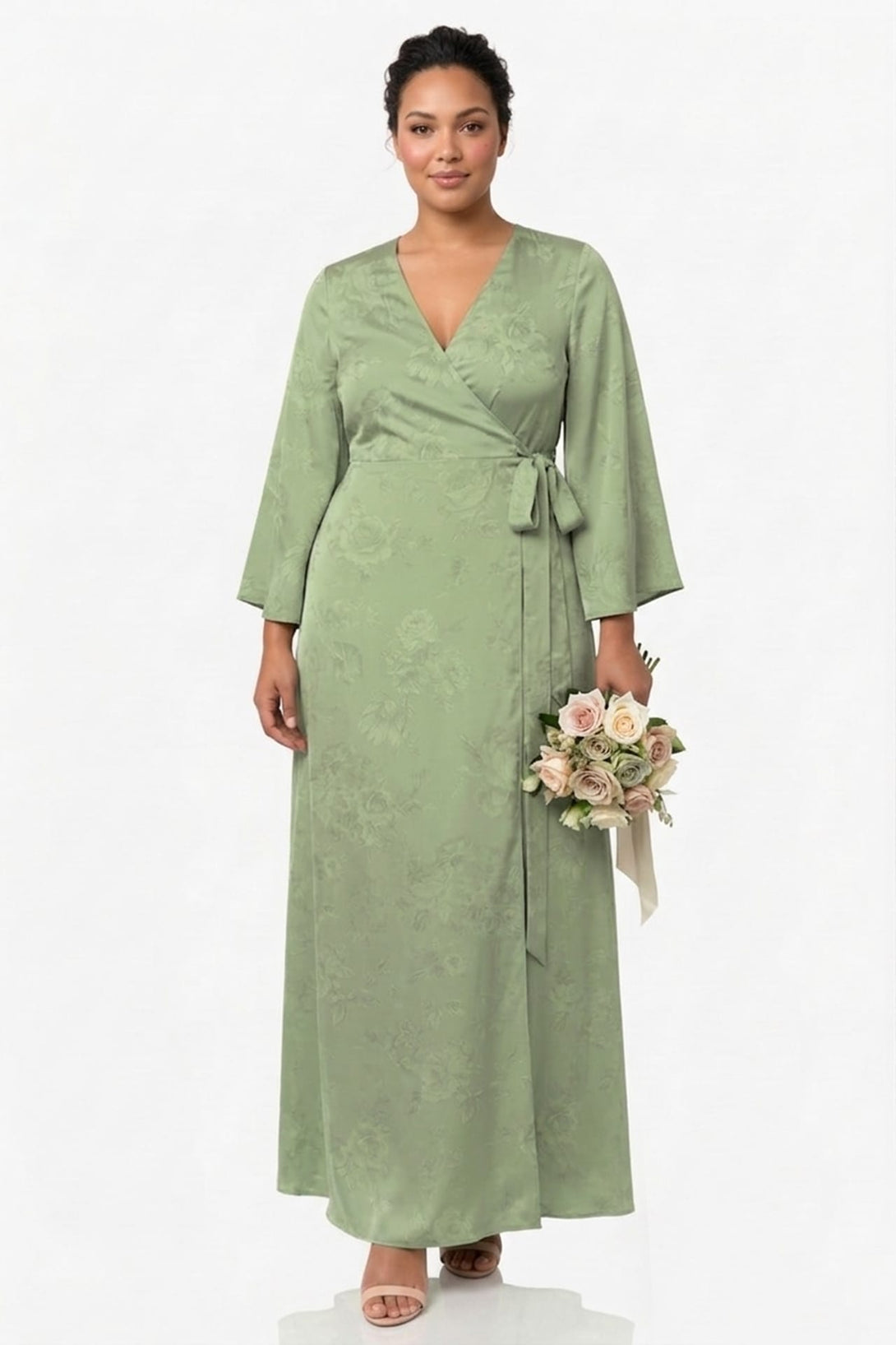 wrap front bridesmaid dress Lemon Coast Wrap Front Contour Collective Bridesmaid Dress