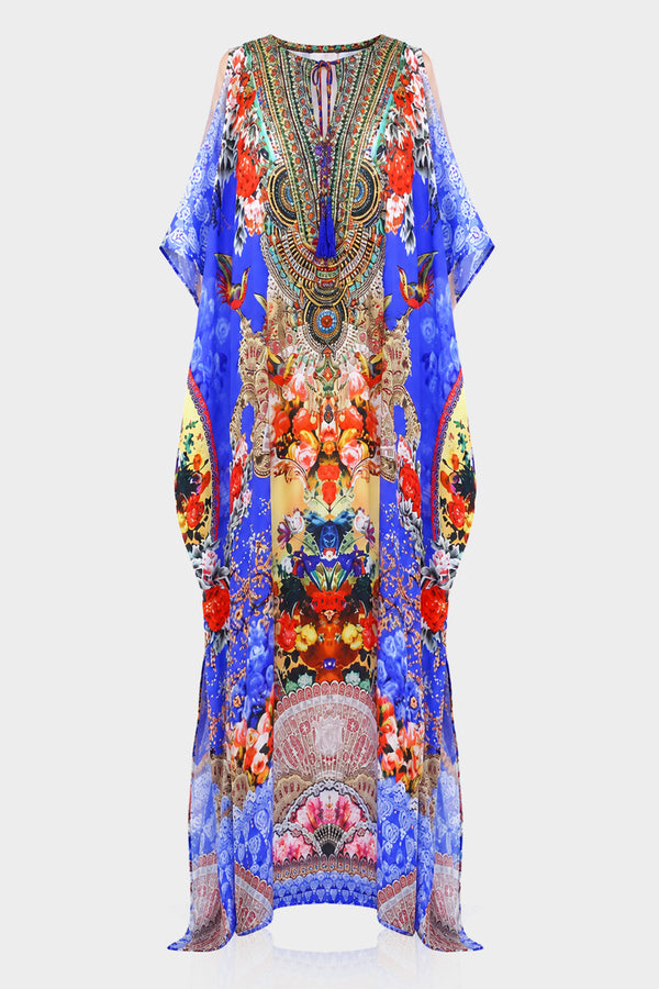 designer beach dresses and kaftans Long Silk [Designer Black Kaftans] beach kaftan dress