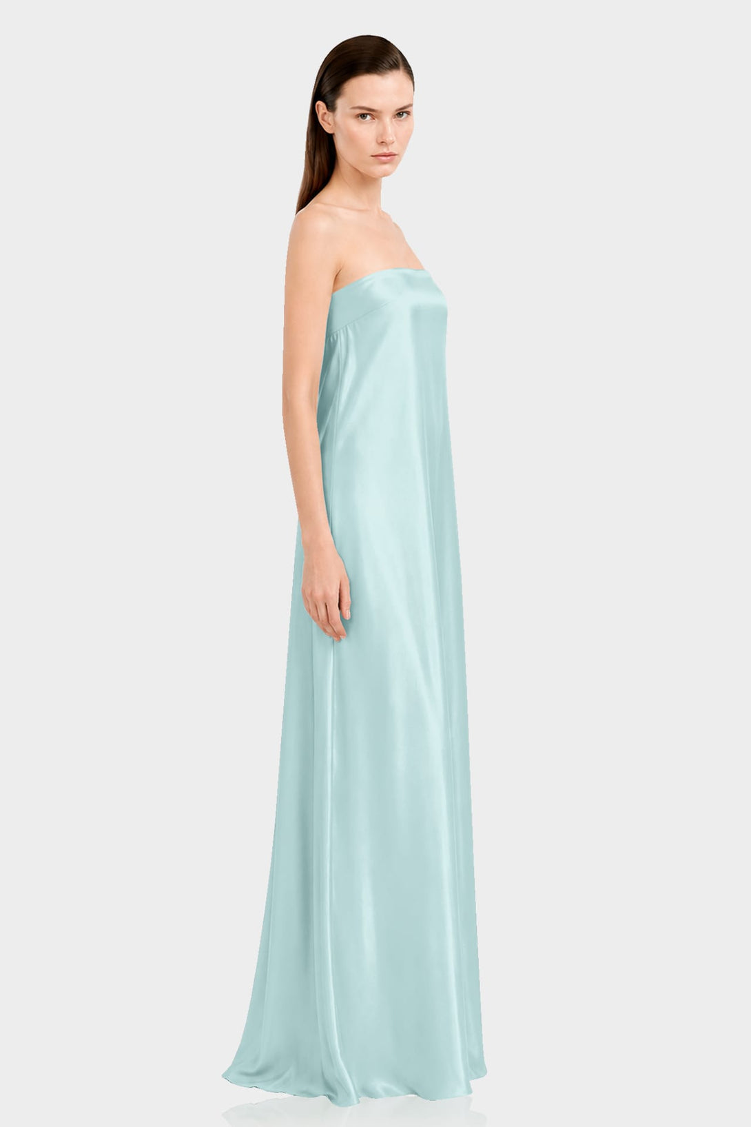 black and aqua bridesmaid dresses Green Satin Wedding Guest Maxi Dress NO GARMENT FIT Eva Size L 3345 Color:Blues There are several flattering