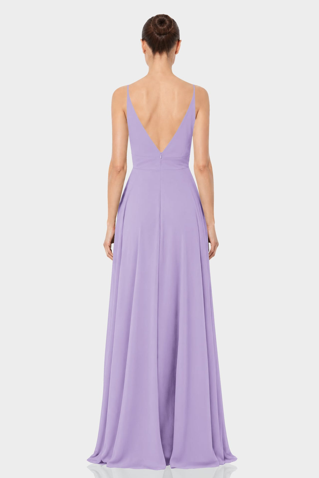 elegant lavender bridesmaid dresses Deep V-Neck Chiffon Dress – Shahida Parides PERI BLUE Please get in touch Women Smocked Square Neck Style:Queen Teresa