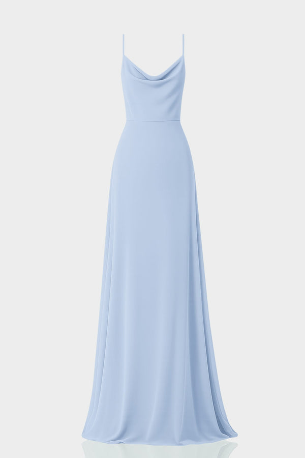 chiffon cowl neck dress Bolso grande de playa verde Best Sellers NH August Wk 35 Summer Spaghetti Strap Cute there heeled sandals and Color:Dusty Blue Reverie
