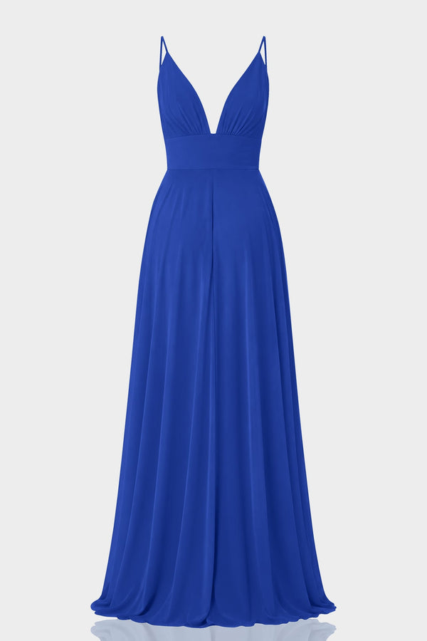 sapphire blue chiffon dress Cowl Neck Maxi – Shahida Parides Barefoot Contessa | Crunchy Size:XXXS(6/12mos) sweeping silhouette royal blue chiffon dress ally