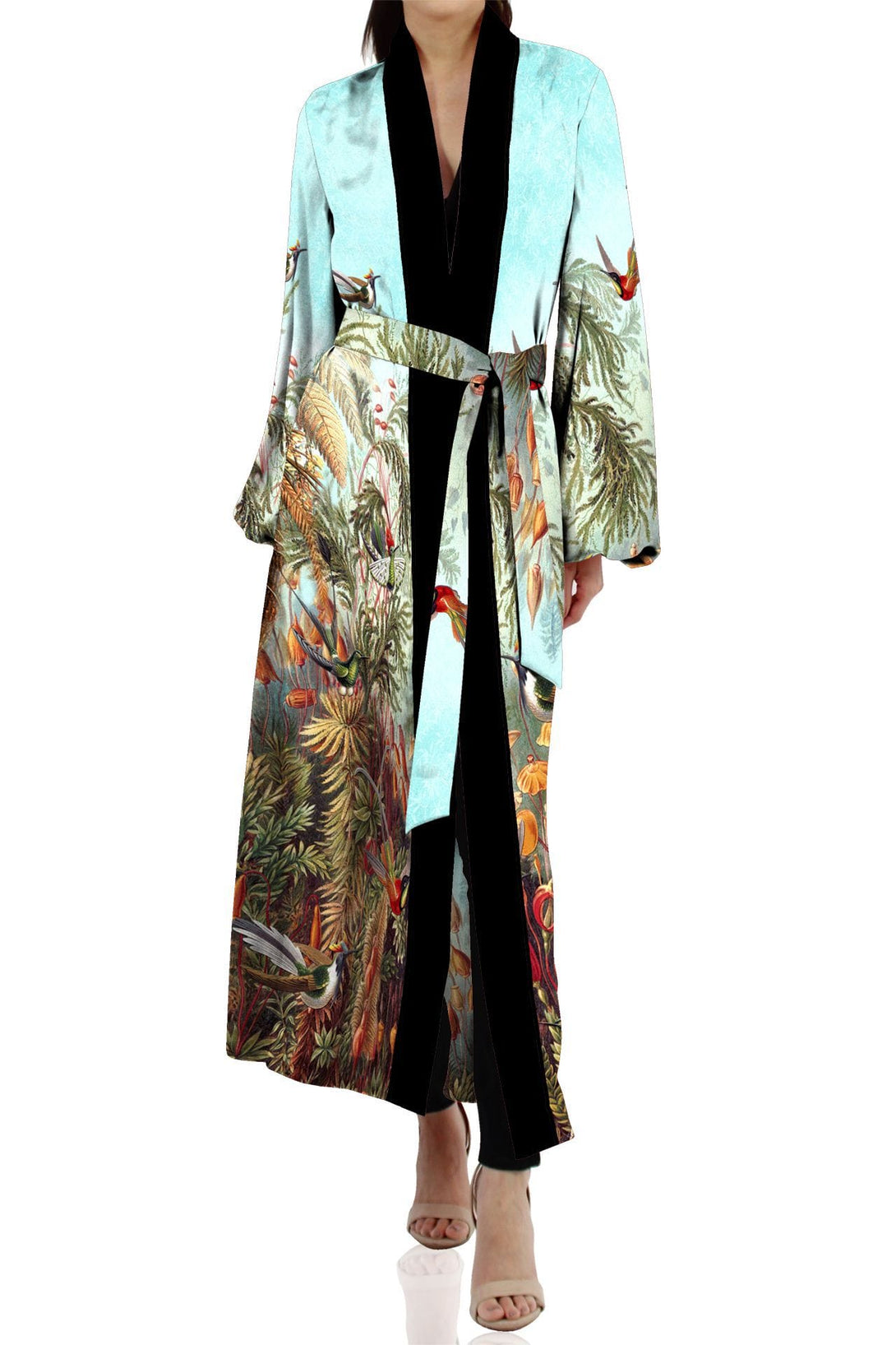 Kyle X Shahida, womens long kimono robe, silk robes and kimonos, long kimono robe womens