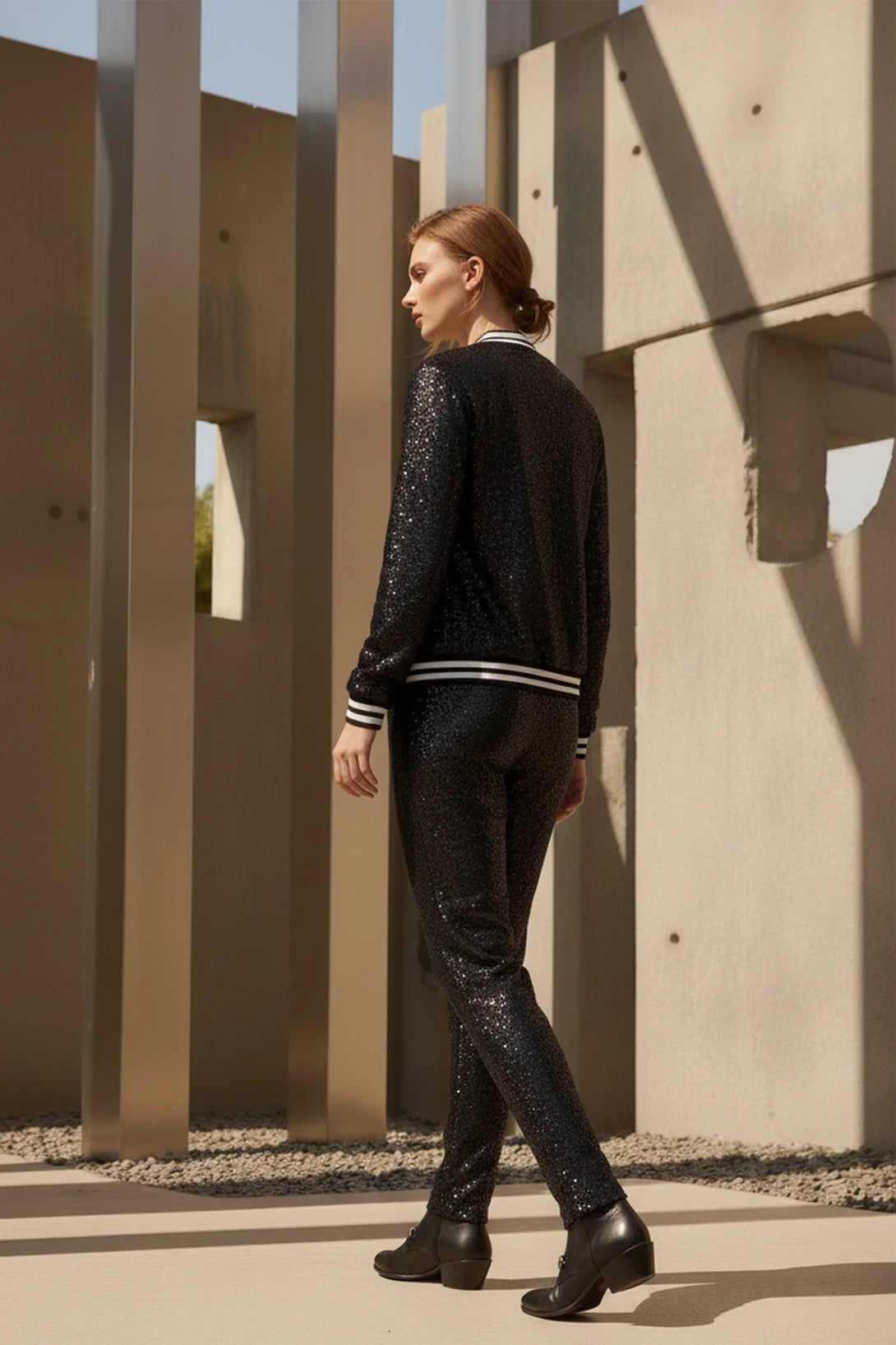 shahida parides, luxury tracksuit, women’s designer, athleisure style, stylish outfit, modern fashion