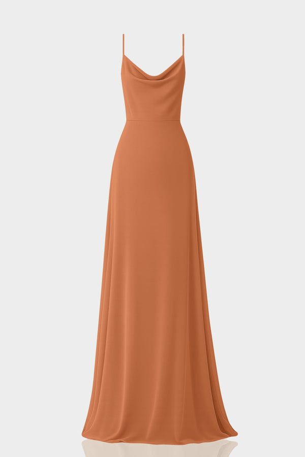 sienna bridesmaid dress Cowl Neck Chiffon A-Line – Shahida Parides ZAPAKA Women Glitter Black 0326fl Sleeve Length:Standard - 35.5