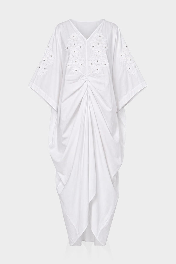 alaia cotton dress Alaïa poplin White - Women Size:10/M enhancing comfort and wearability Tilly One Shoulder Jacquard Maxi