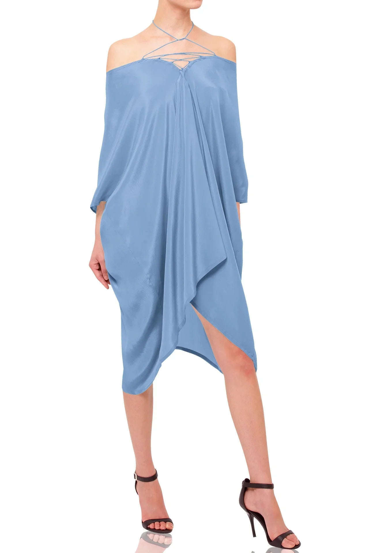 Sharp Green Off-Shoulder Kaftan Dress Short Kaftan Midi with Deep V-Neck | Handmade Caftan & Tunics | Shop All Sale Women's Clothing Shahida Parides Sharp Green Off-Shoulder Kaftan Dress Short Kaftan Midi with Deep V-Neck | Handmade Caftan & Tunics | Shop All Sale Women's Clothing Shahida Parides