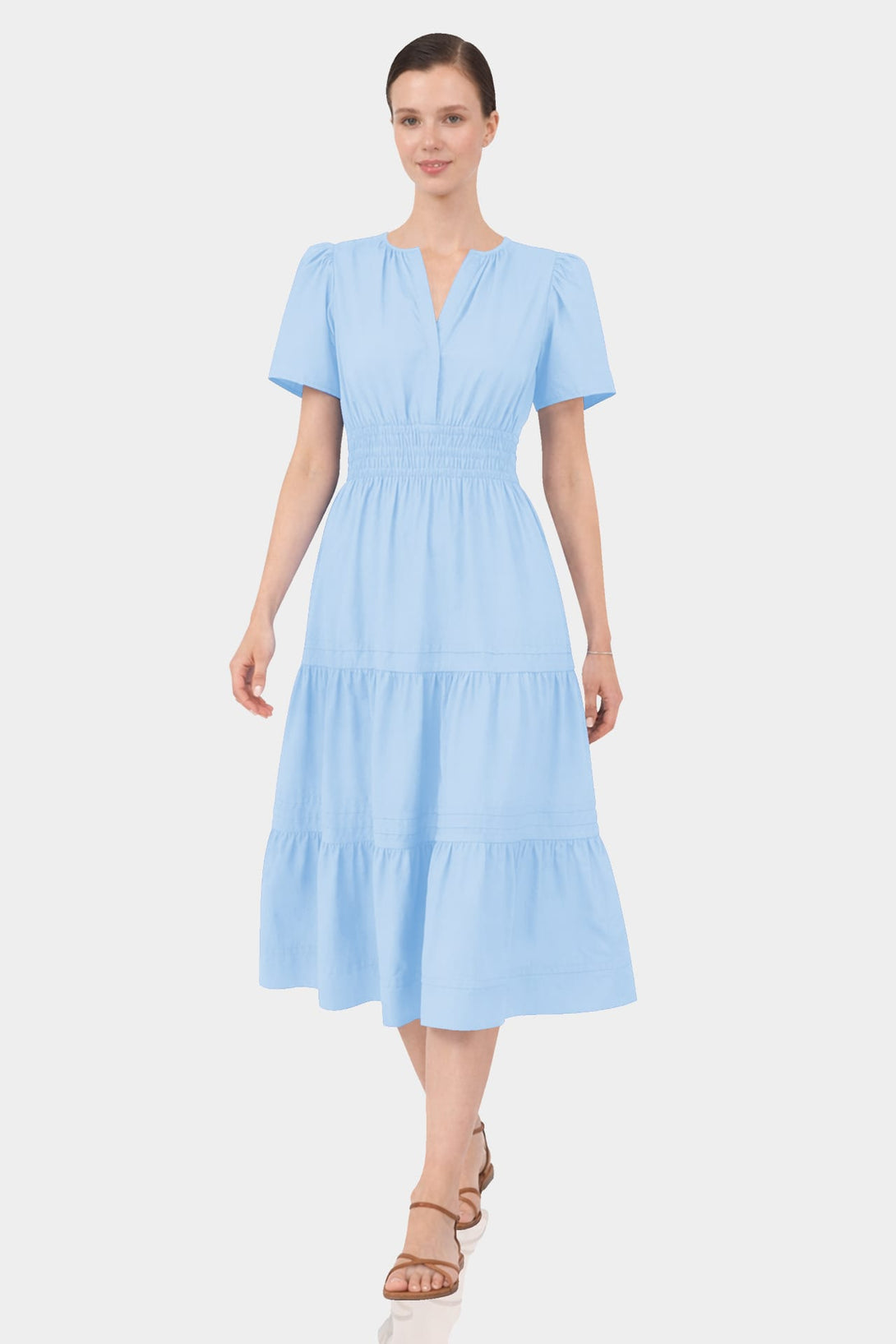 casual cotton midi dresses Standard / S Sky Blue Tiered Dress for Everyday Wear Black Sweetheart Prom Gown,Simple perfect for summer color-nude Size:9 1/2 Wide