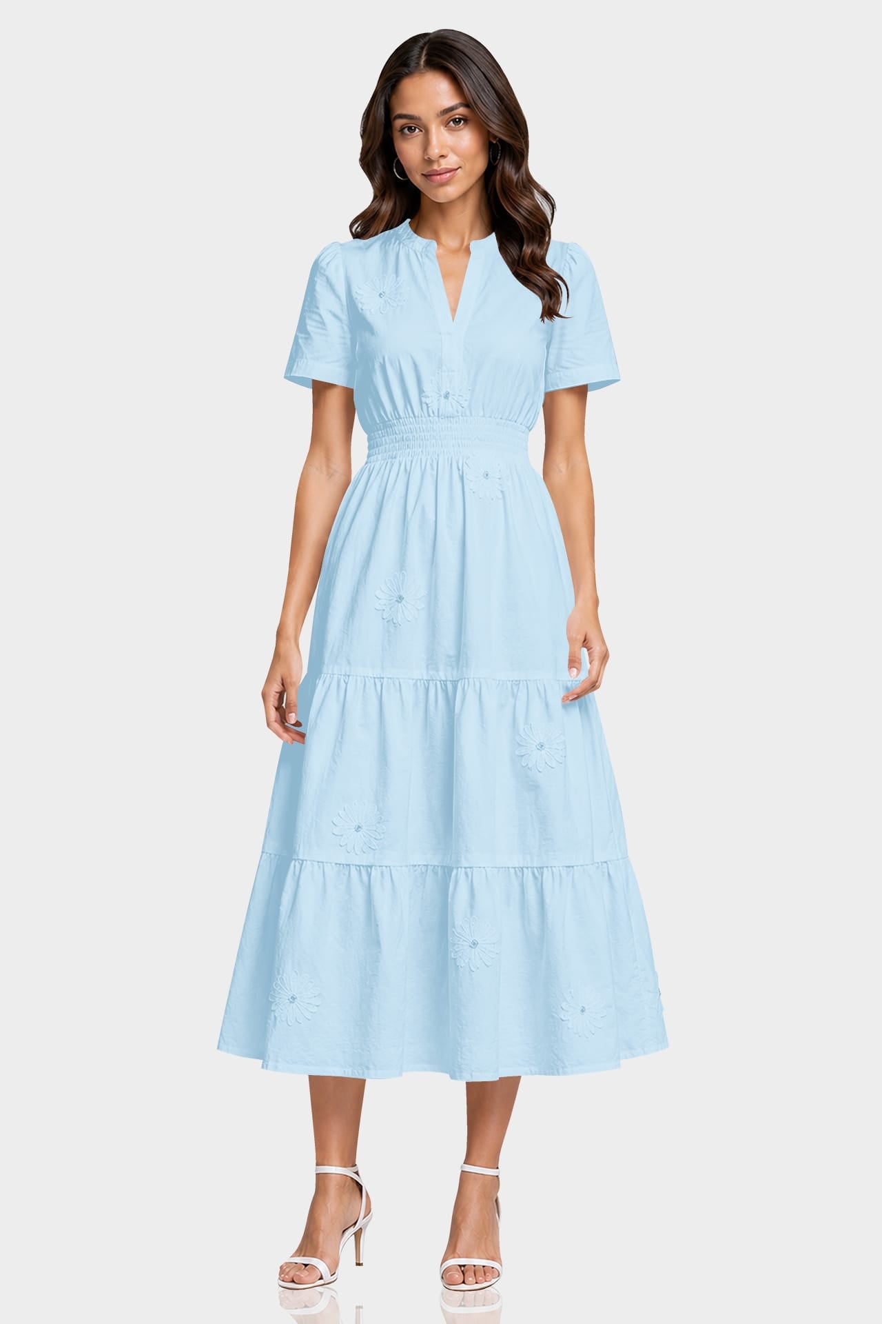 blue garden party dress Garden Party Blue Floral Button-Down Dress, Medium - The Mint Julep Boutique