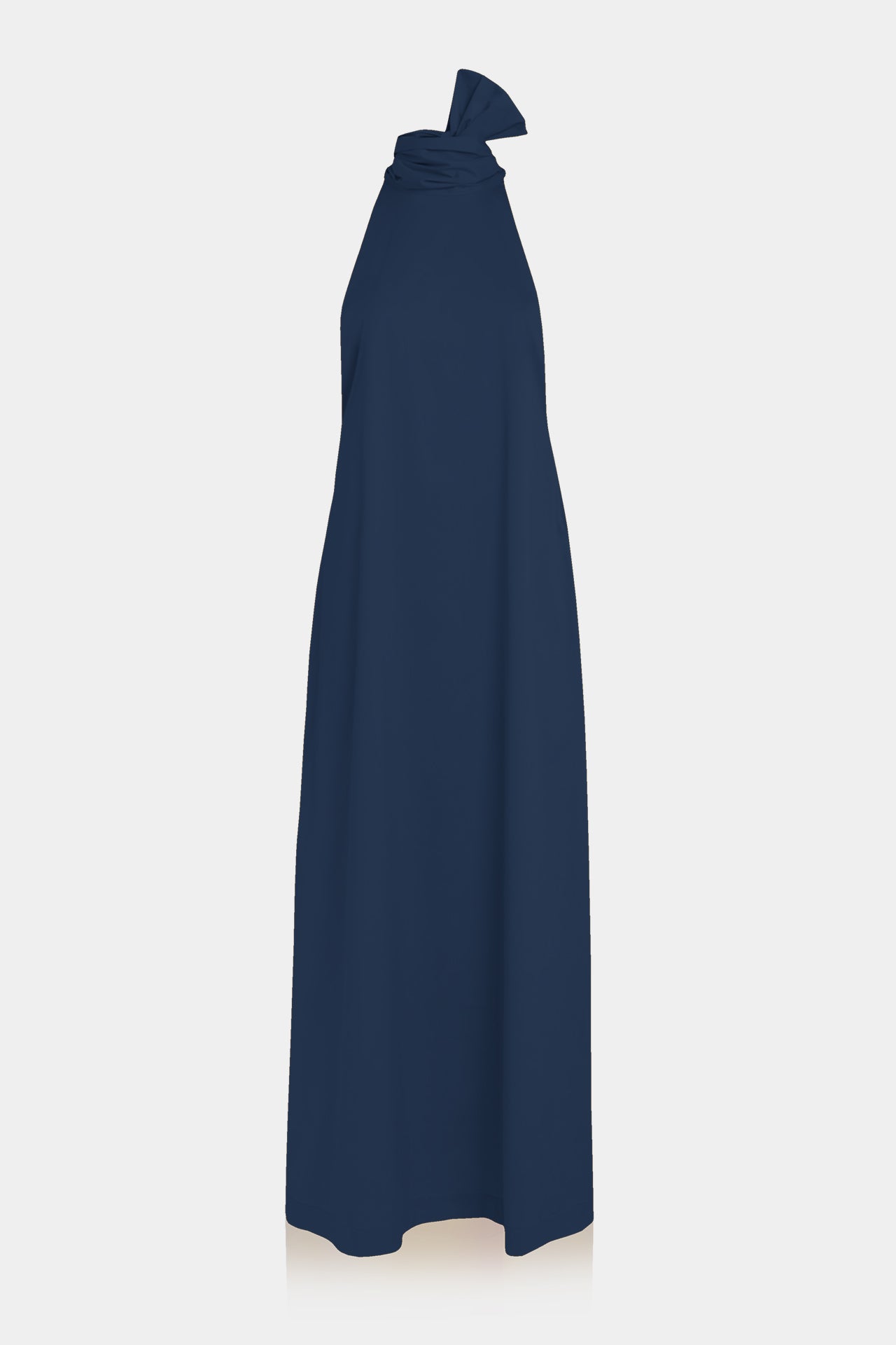 Flowy High-Neck Sleeveless Maxi Dress for Women – Navy Blue Maxi Dress