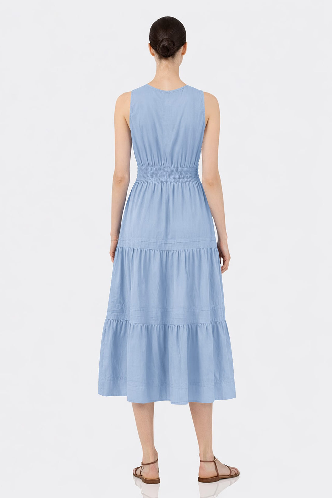 powder blue midi dress S Cotton Poplin for Women with Pockets – Coastal Getaway Dress roper Amanda Uprichard Berkshire Midi Blue Crawls Presents: #1 Choose Chest Size for Coat (Inches):52